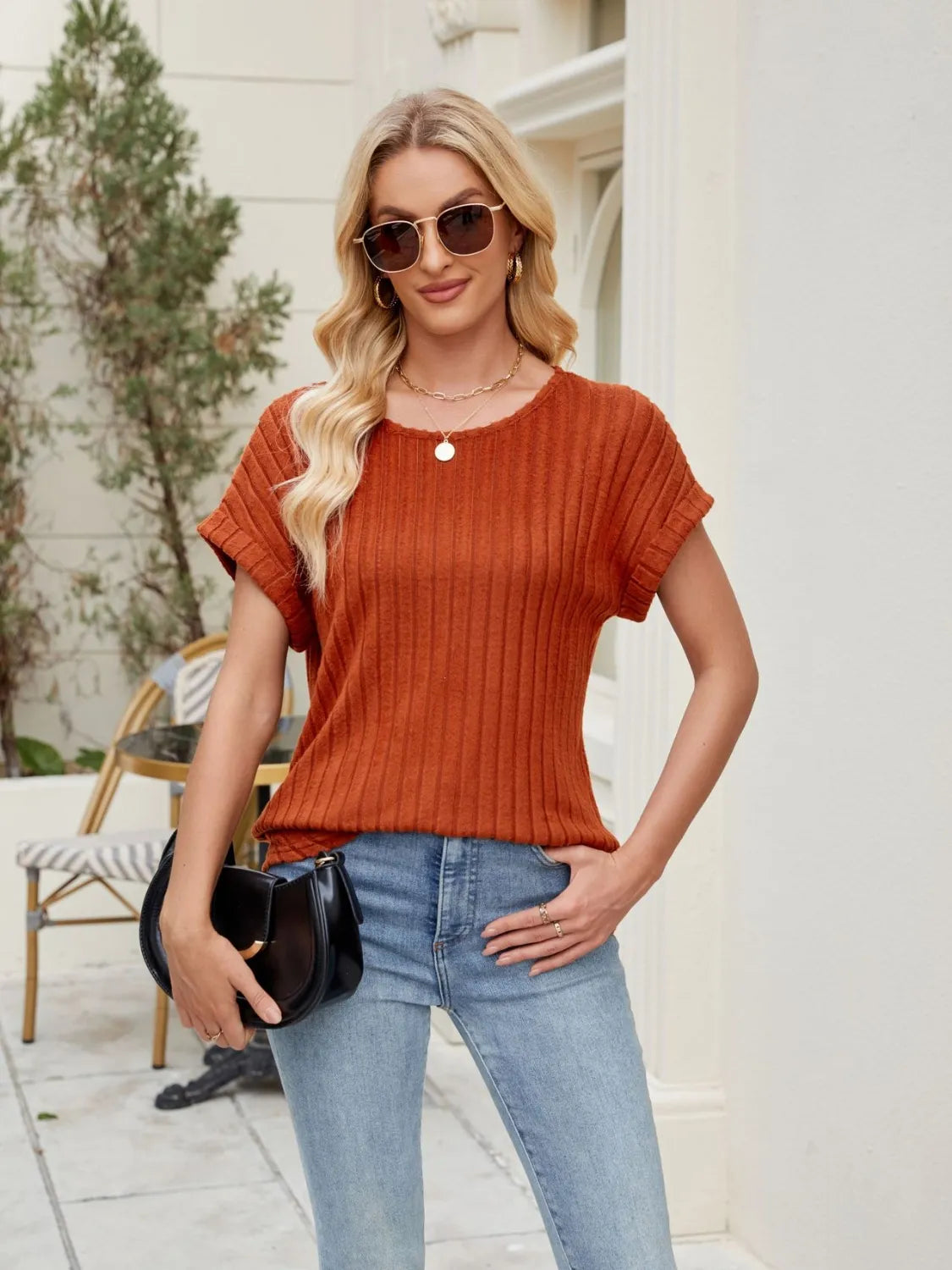 Round Neck Short Sleeve T-Shirt