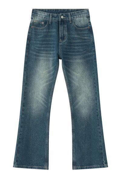 Mid Rise Jeans with Pockets - Clothes For Her Online Store