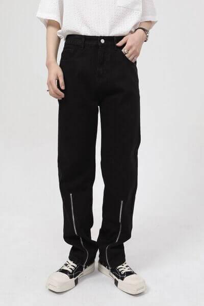 Pocketed Jeans with Zipper - Clothes For Her Online Store