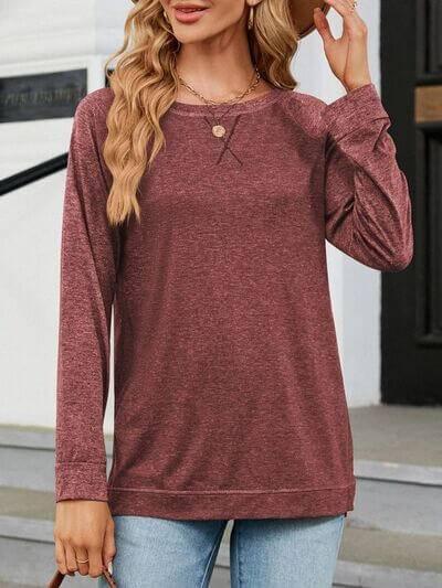 Round Neck Long Sleeve T-Shirt