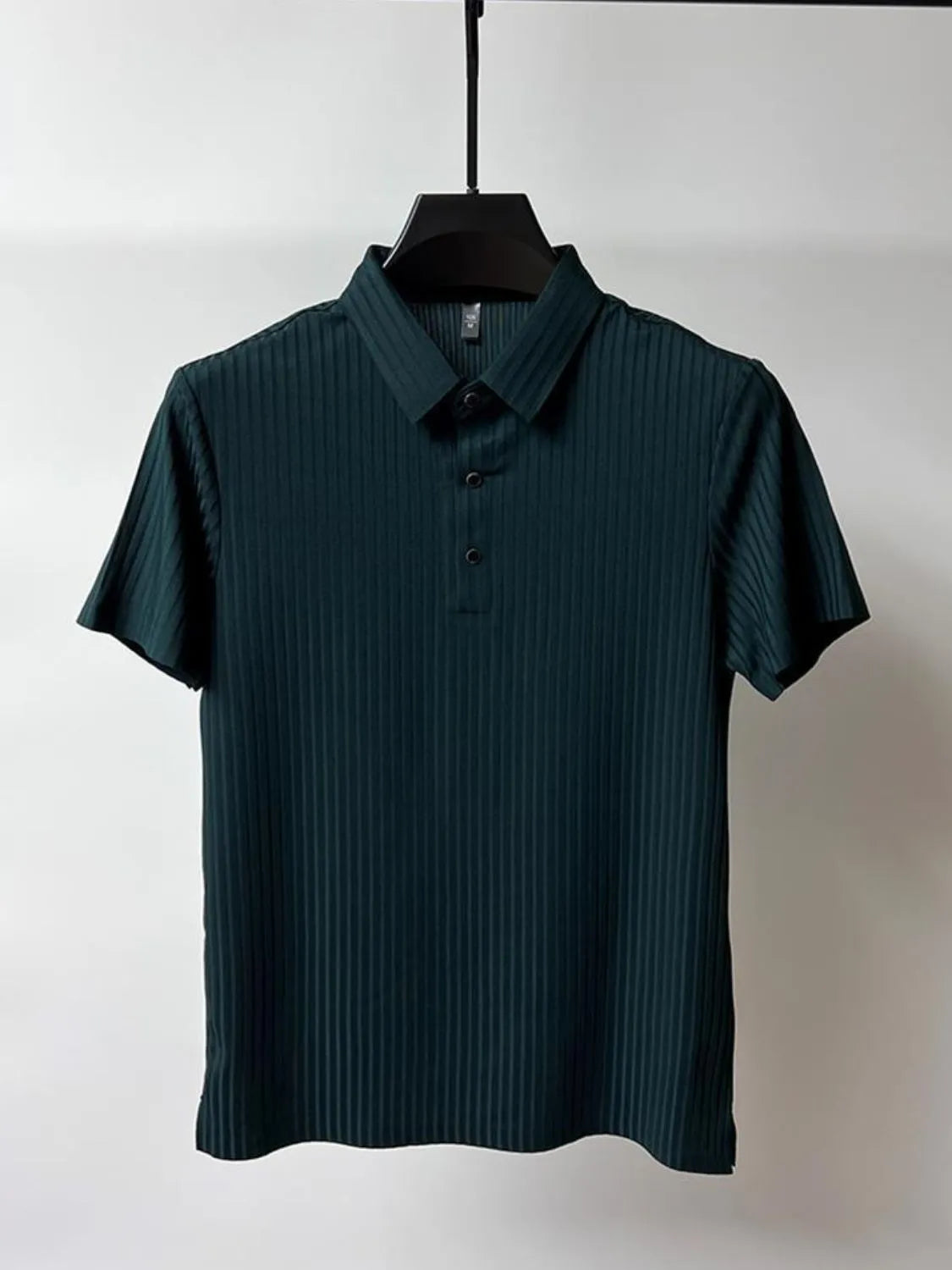 Men's Full Size Button Detail Short Sleeve Polo Plus Size