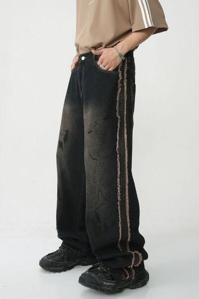 Raw Edge Mid Rise Men's Jeans - Clothes For Her Online Store