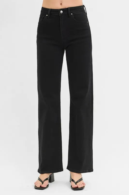 RISEN High Rise Wide Jeans