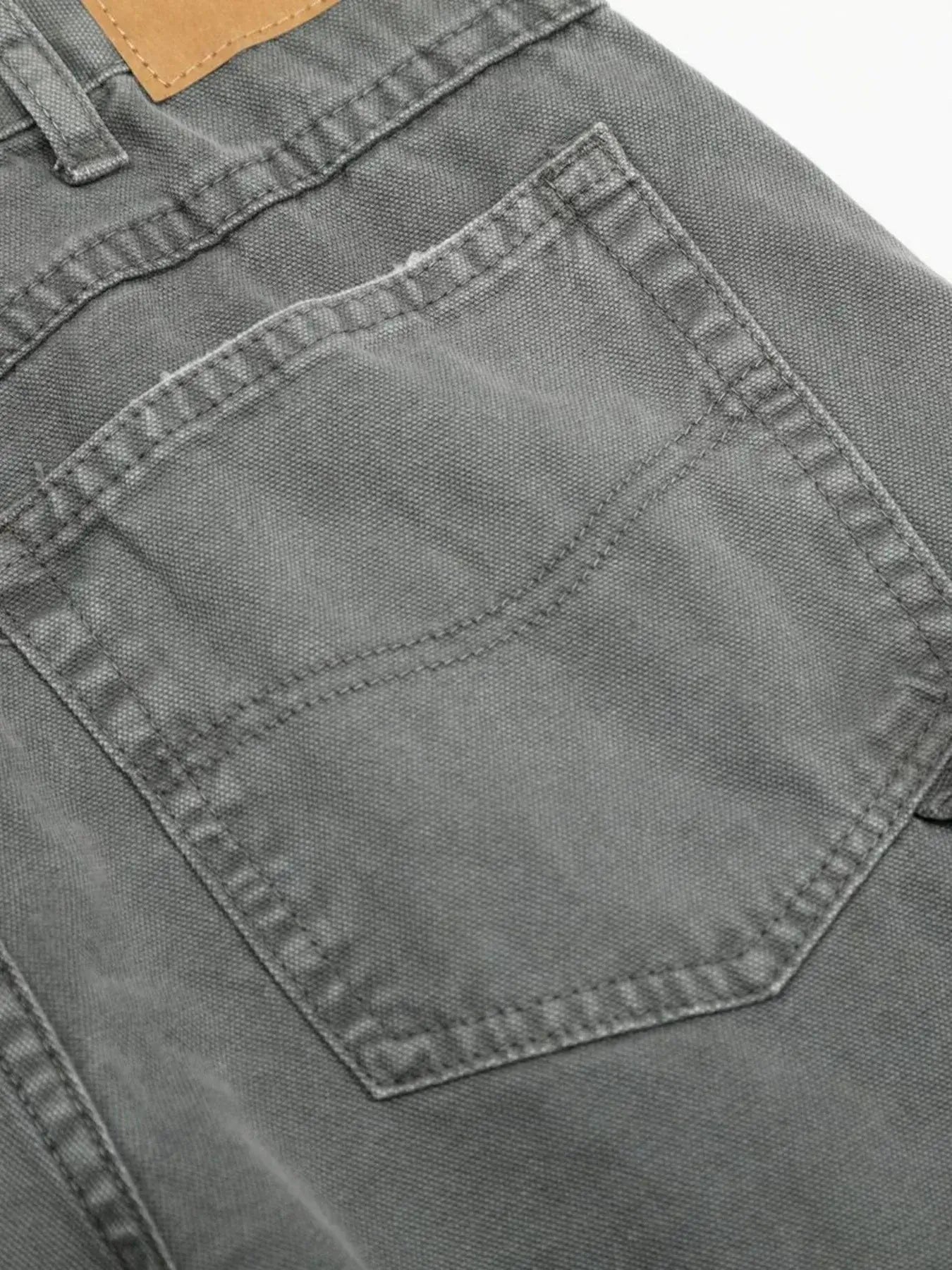 Men's Washed Distressed Curved Jeans
