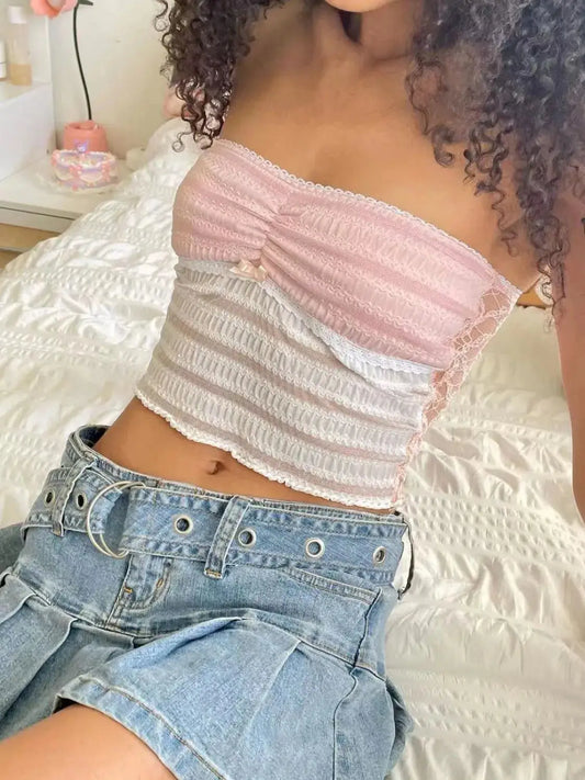 Lace Tube Top - Clothes For Her Online Store