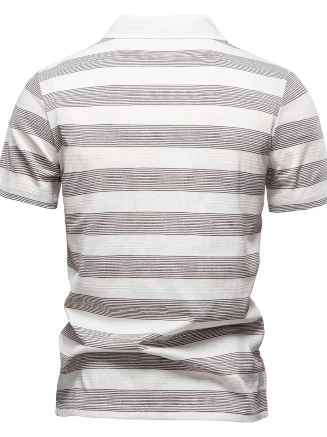 Men's Contrast Striped Short Sleeve Polo