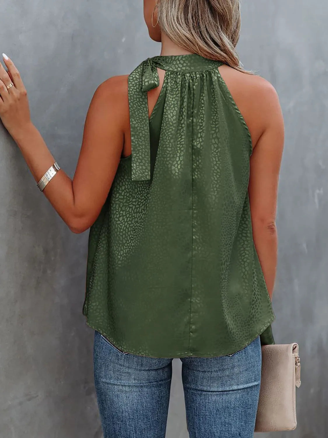 Tied Animal Print Cami
