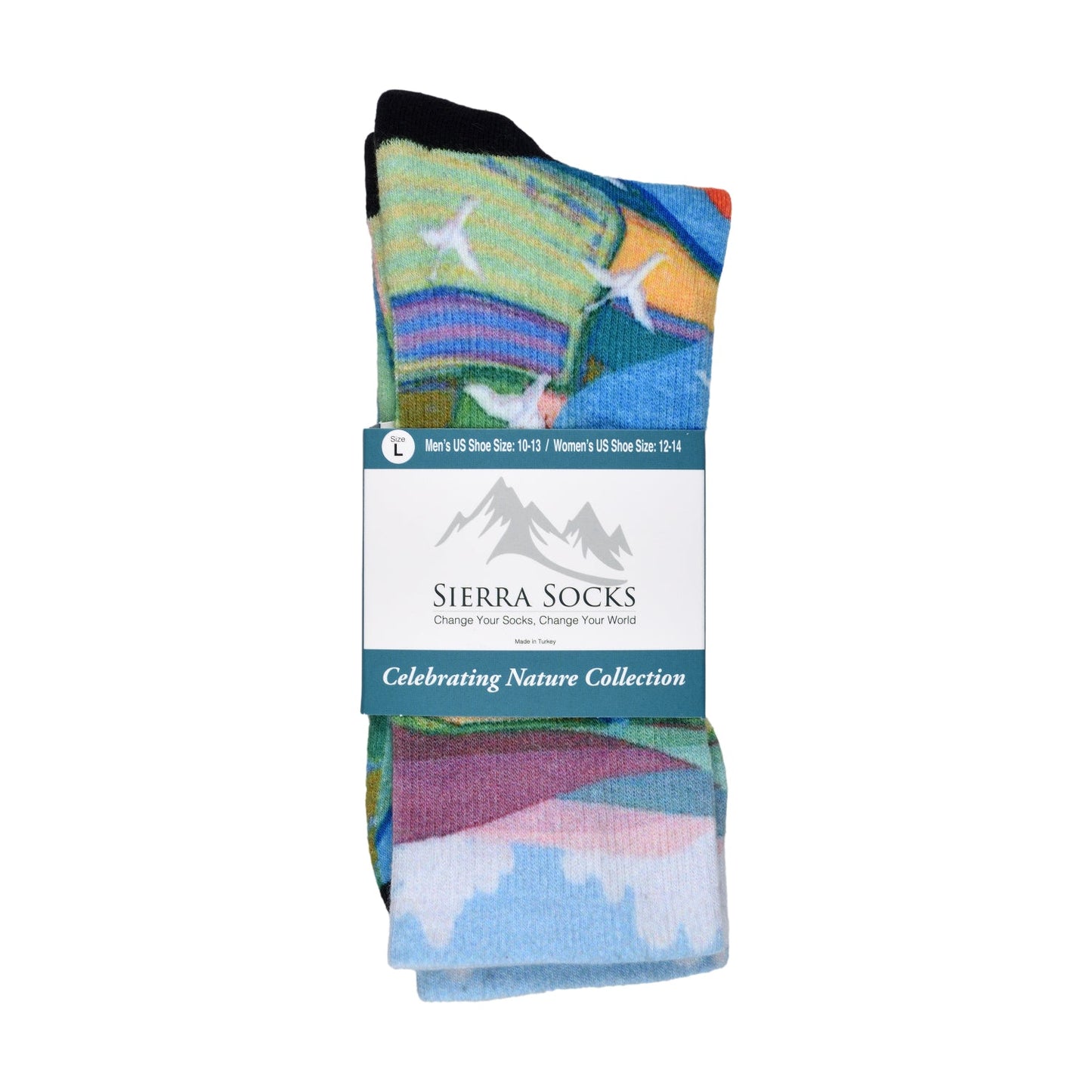 Sierra Socks Birds' Eye View Pattern CoolMax Socks, Nature Collection