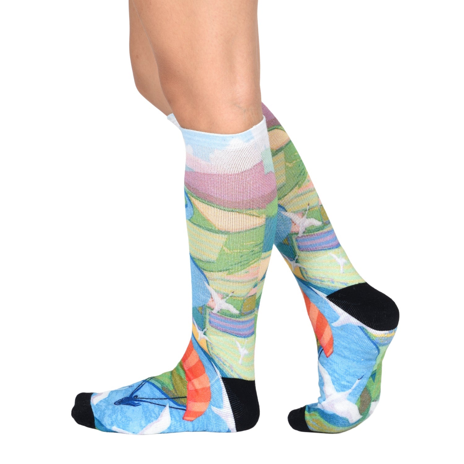 Sierra Socks Birds' Eye View Pattern CoolMax Socks, Nature Collection