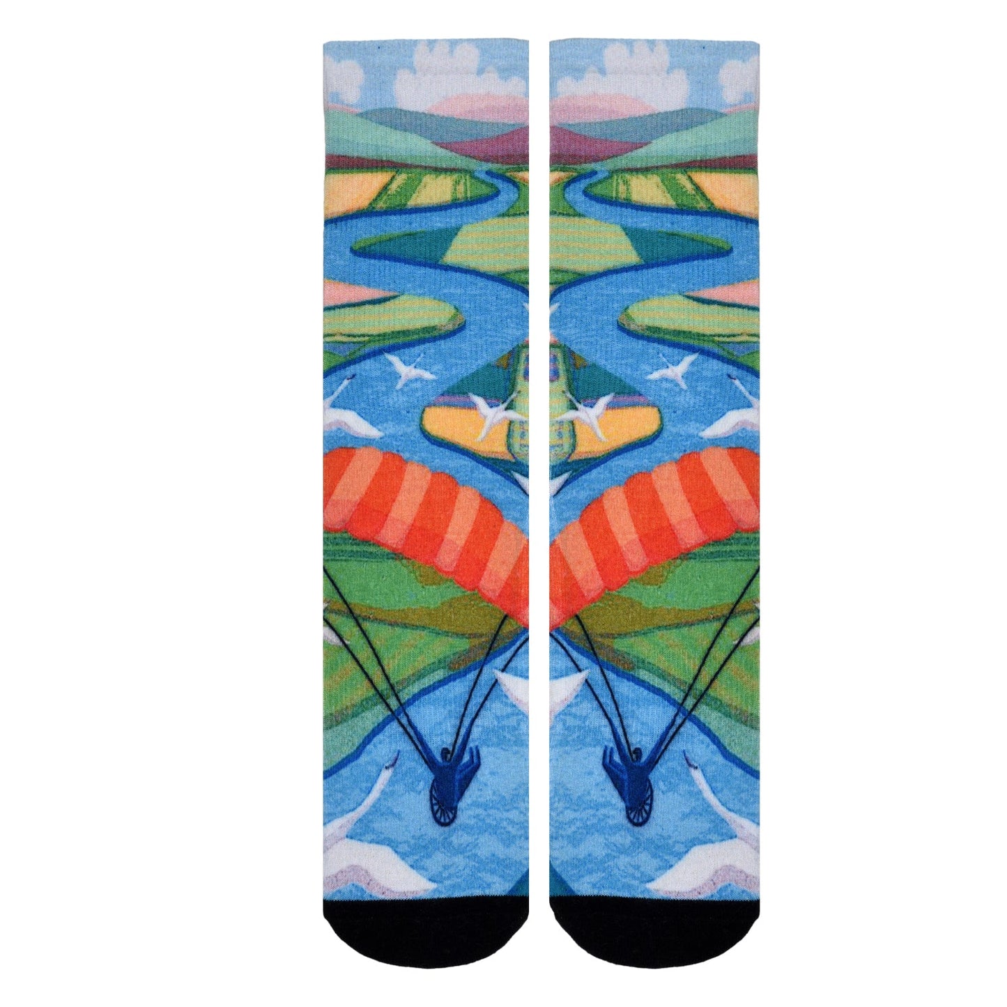 Sierra Socks Birds' Eye View Pattern CoolMax Socks, Nature Collection