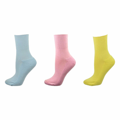 Diabetic/Arthritic Cushioned Cotton Ankle Socks 3 Pack Women Socks