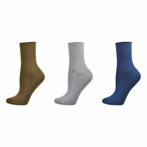 Diabetic/Arthritic Cushioned Cotton Ankle Socks 3 Pack Women Socks