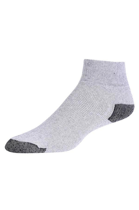 Stretch Knit Ankle Quarter Sport Socks - 10-13