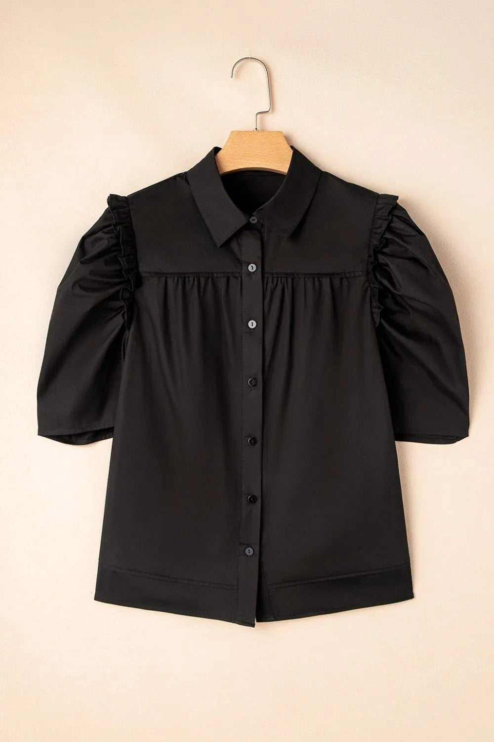 Puff Sleeve Button Down Shirt