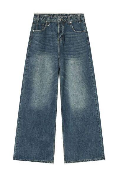 Wide Leg Jeans with Pockets