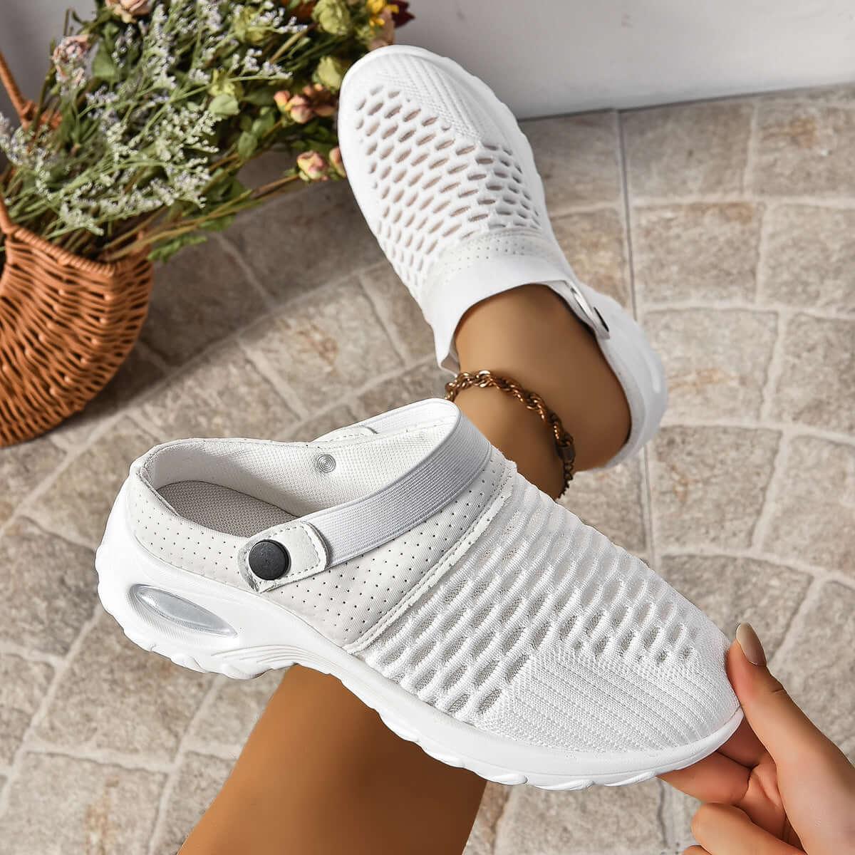 Breathable Mesh Round Toe Sneakers - Clothes For Her Online Store