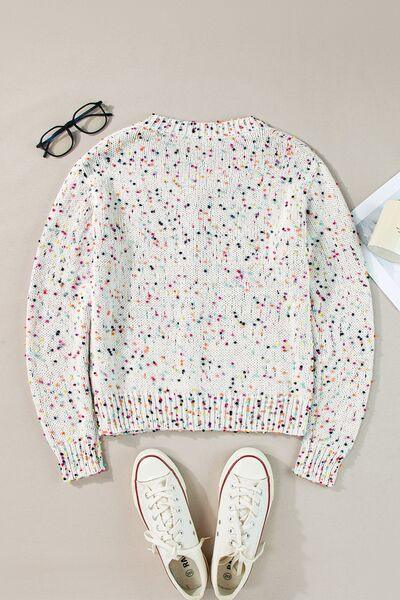 Confetti Button Up Long Sleeve Cardigan