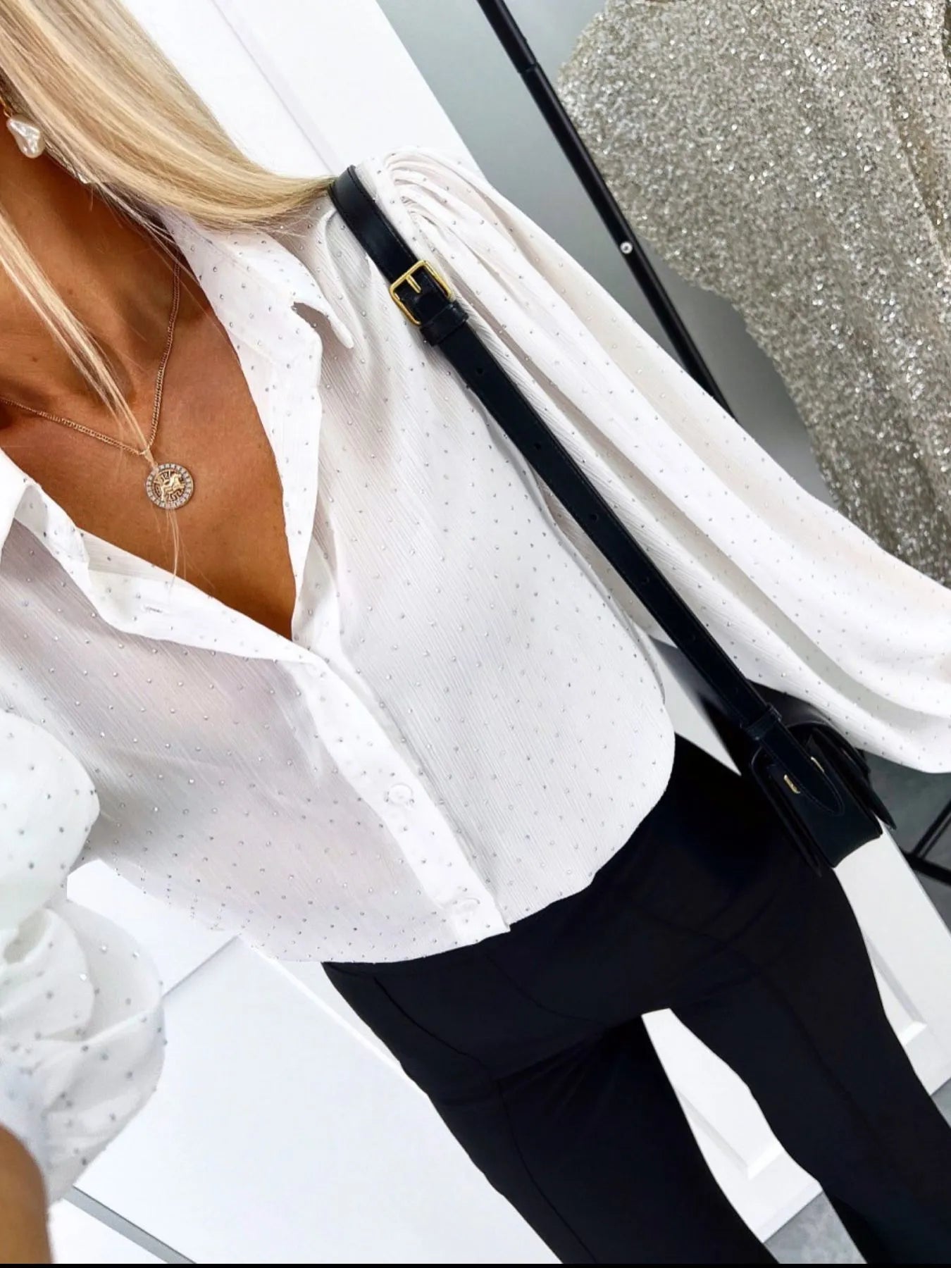 Polka Dot Button Down Shirt