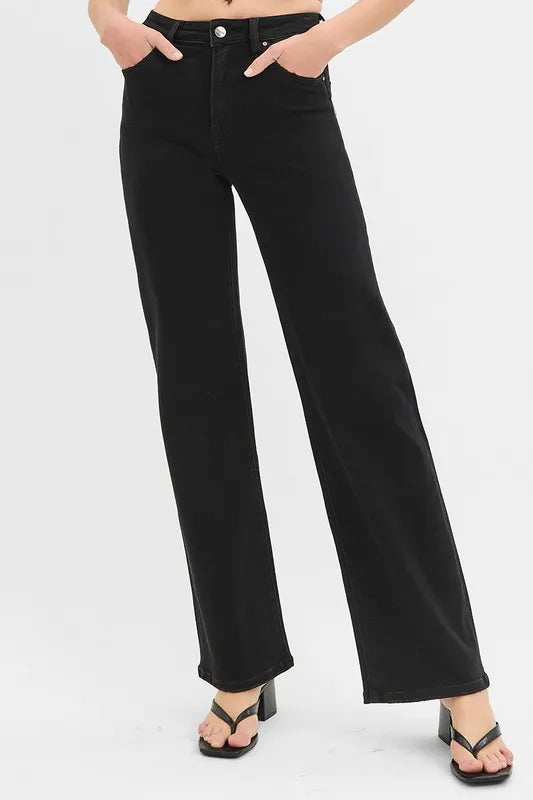 RISEN High Rise Wide Jeans