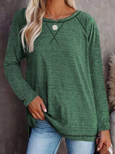 Round Neck Long Sleeve T-Shirt