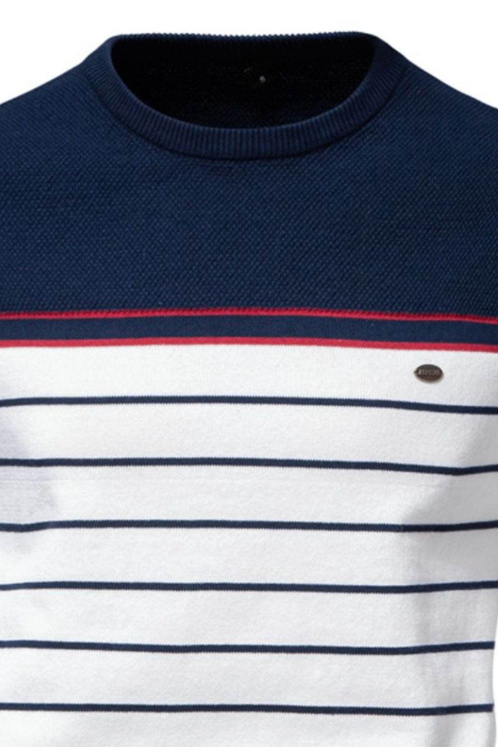 Men's Striped Round Neck Long Sleeve Sweater - Clothes For Her Online Store