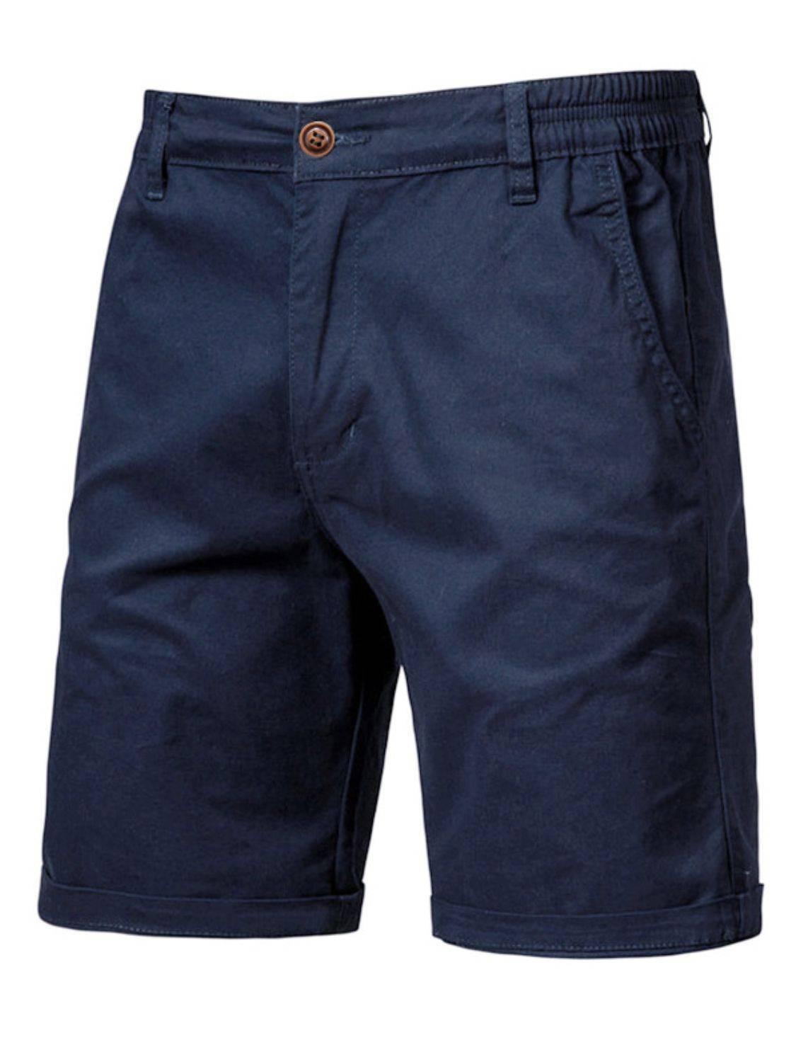 Men's Elastic Waist Shorts with Pockets - Clothes For Her Online Store