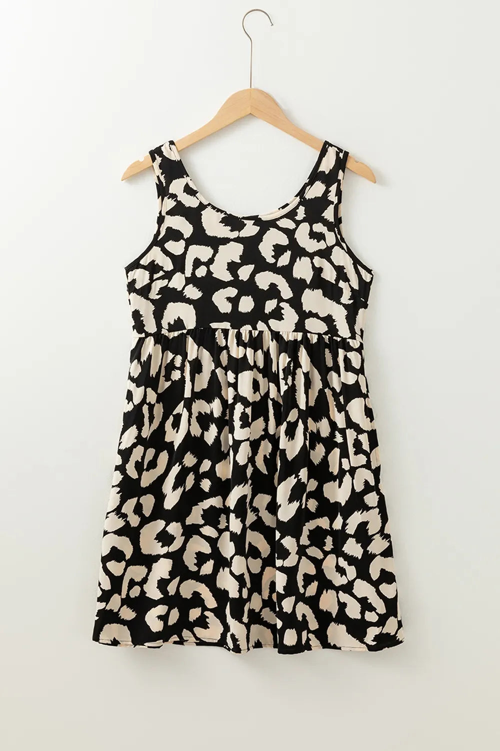 Leopard Print Sleeveless Summer Mini Dress