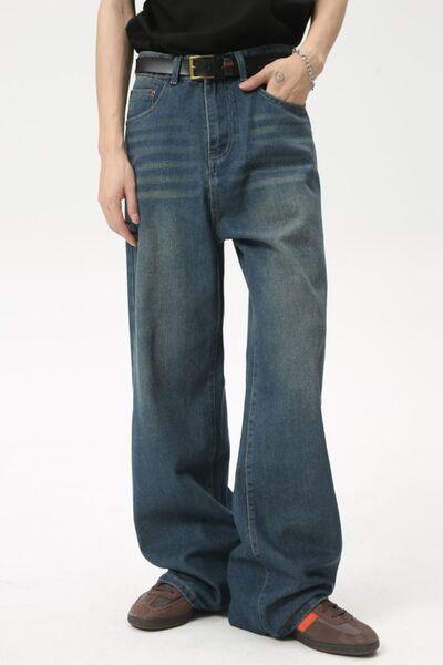 Men's Mid Rise Straight Leg Jeans - Clothes For Her Online Store