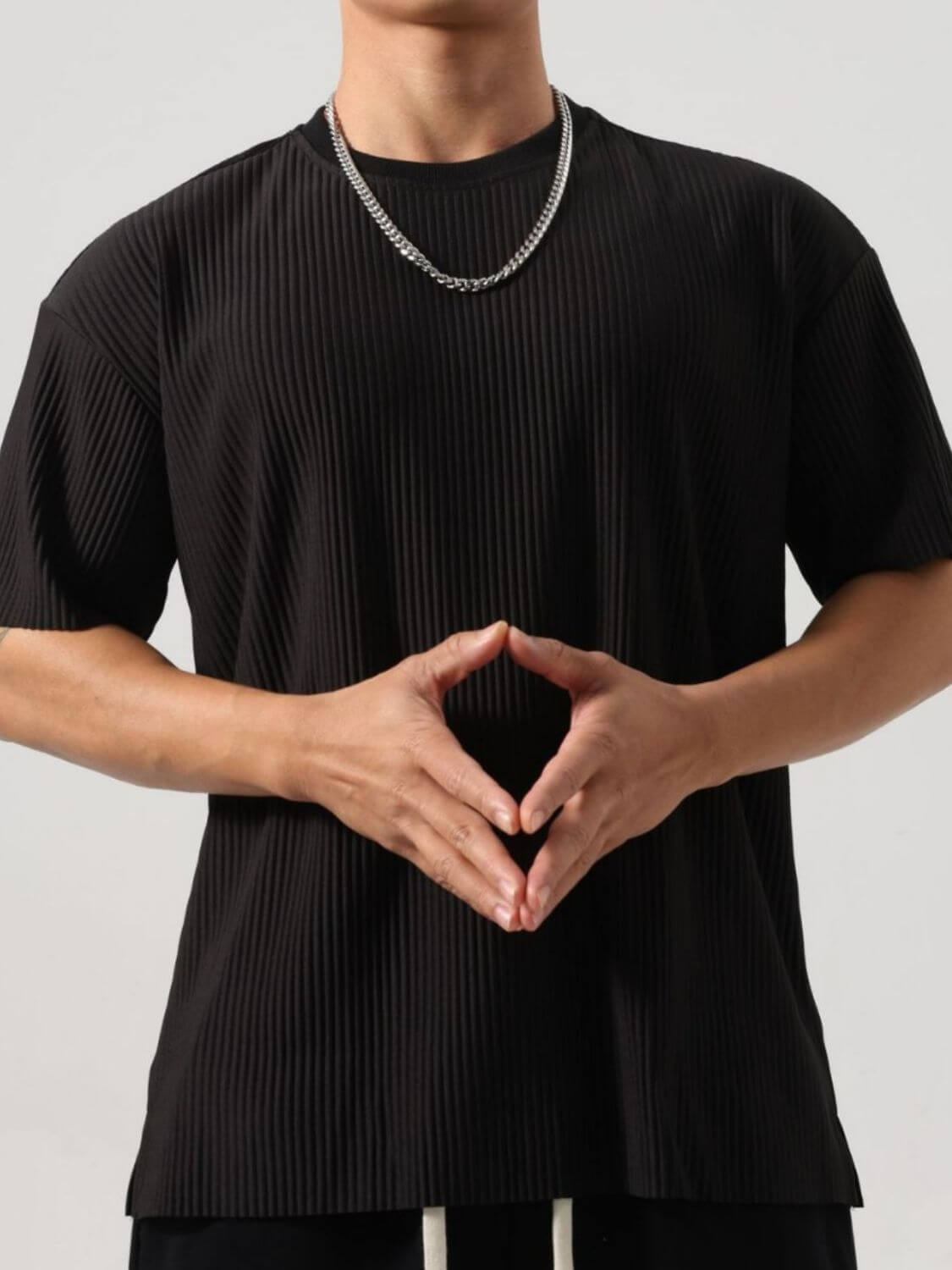 Men's Plus Size Round Neck Half Sleeve T-Shirt