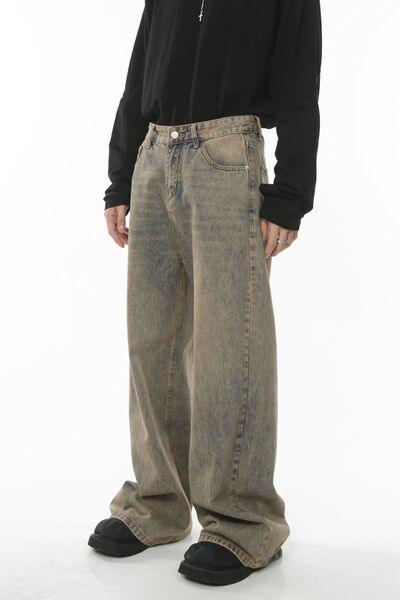 Wide Leg Jeans with Pockets - Clothes For Her Online Store