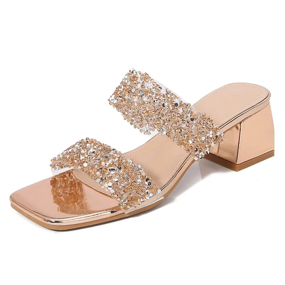 Open Toe Block Heels Sandals