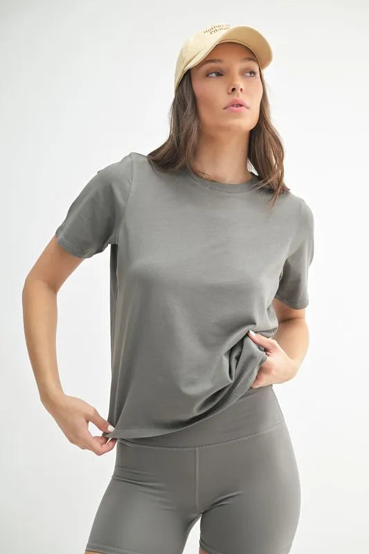 MONO B Round Neck Short Sleeve T-Shirt