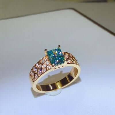 1 Carat Moissanite 925 Sterling Silver Ring - Clothes For Her Online Store