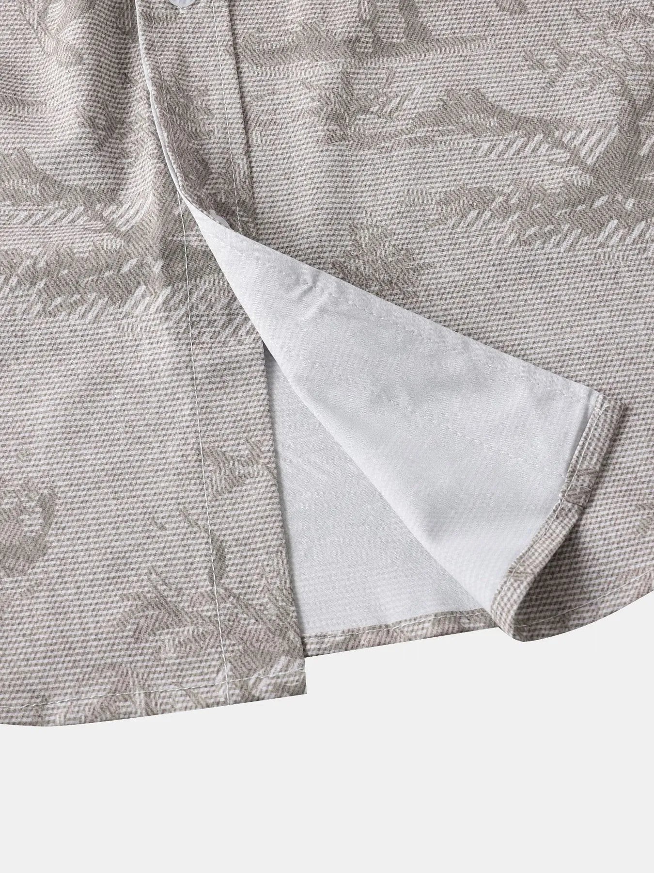Men's Vintage Print Short Sleeve Casual Shirt