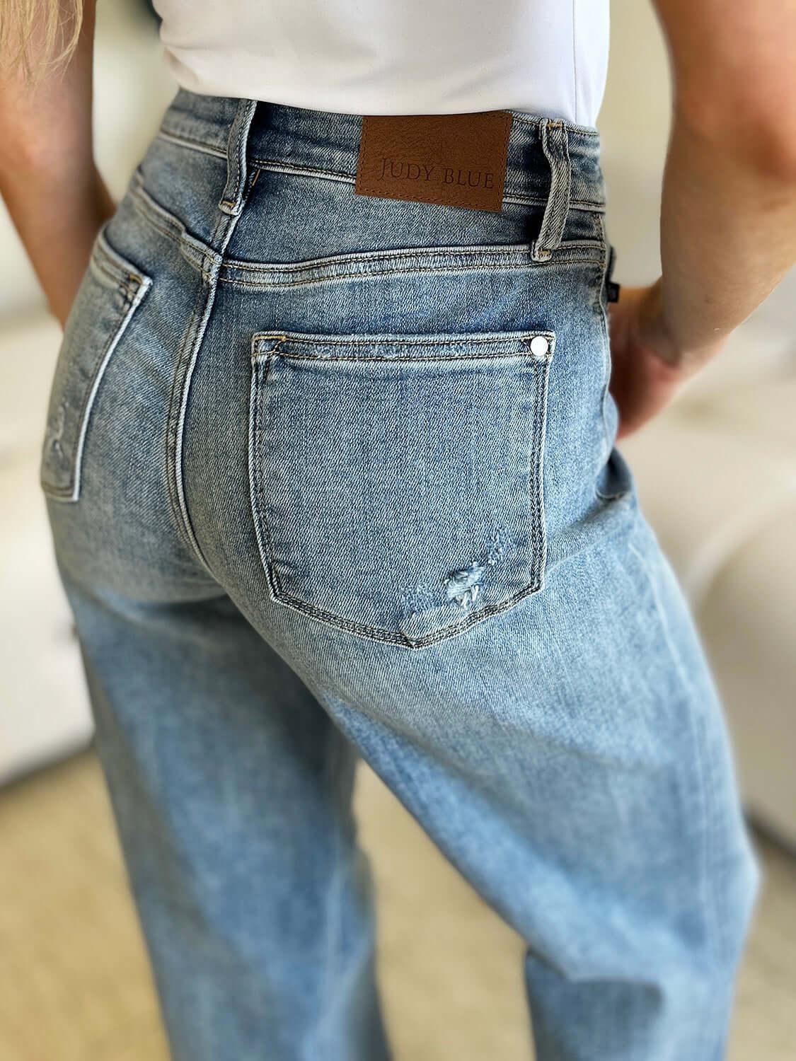 Judy Blue Full Size High Waist Straight Jeans - Clothes For Her Online Store