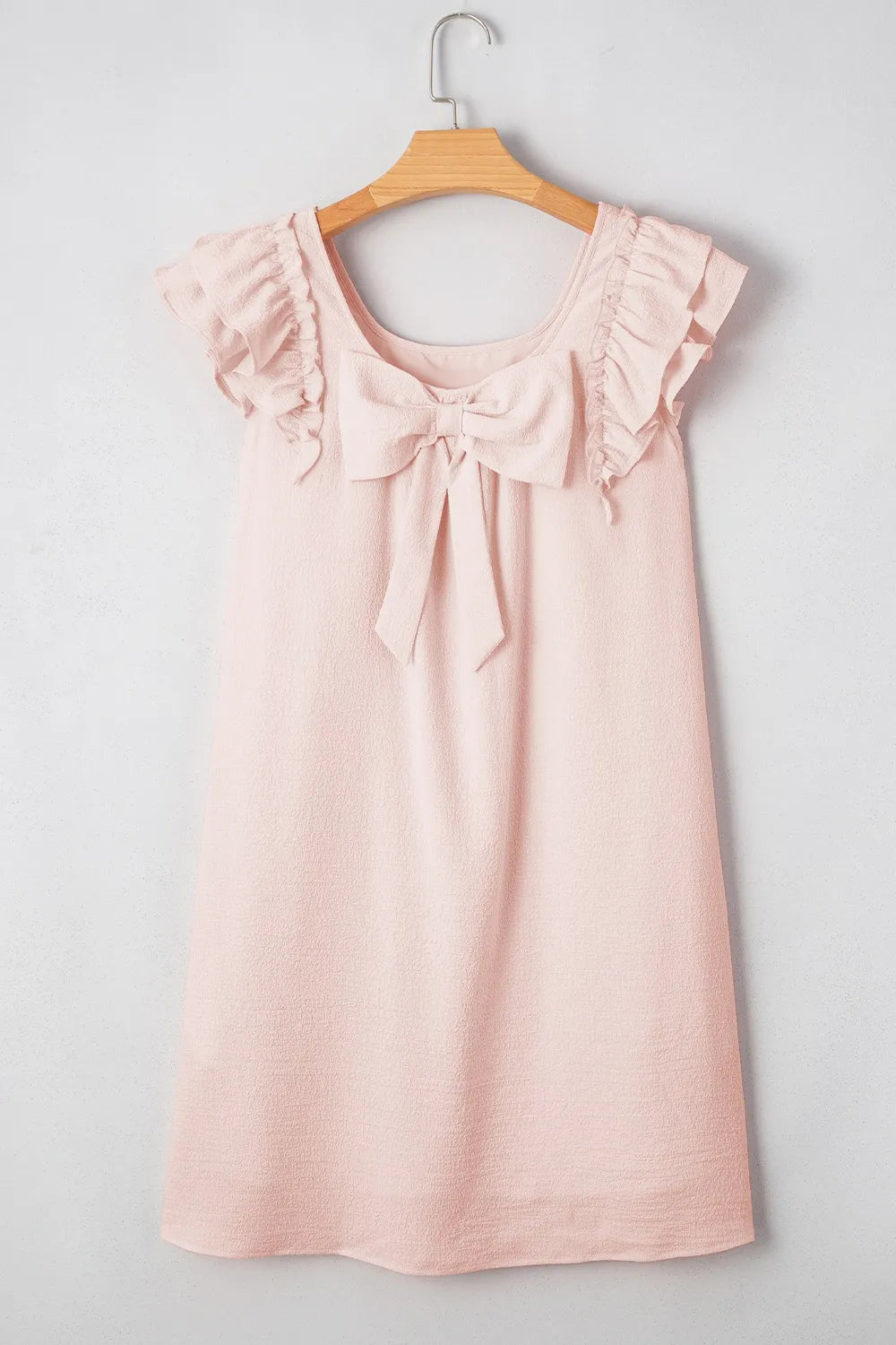 Ruffle Sleeve Bow Back Mini Dress