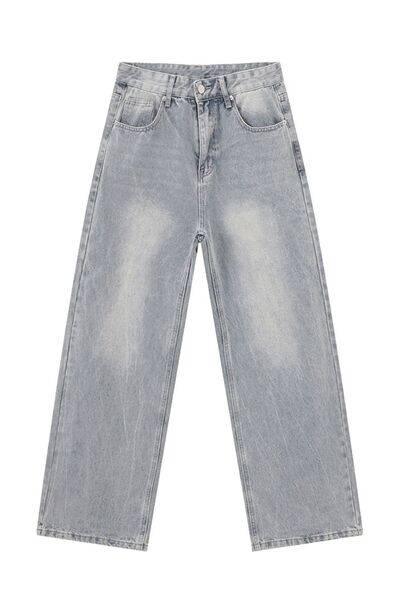 Wide Leg Jeans with Pockets