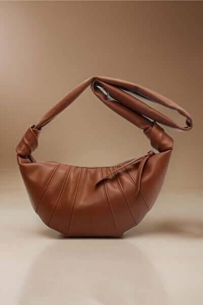 Zenana Vegan Leather Croissant Crossbody Bag - Clothes For Her Online Store