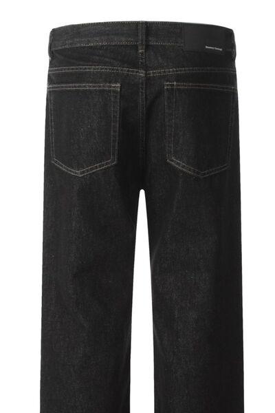 Men's Straight Leg Jeans with Pockets