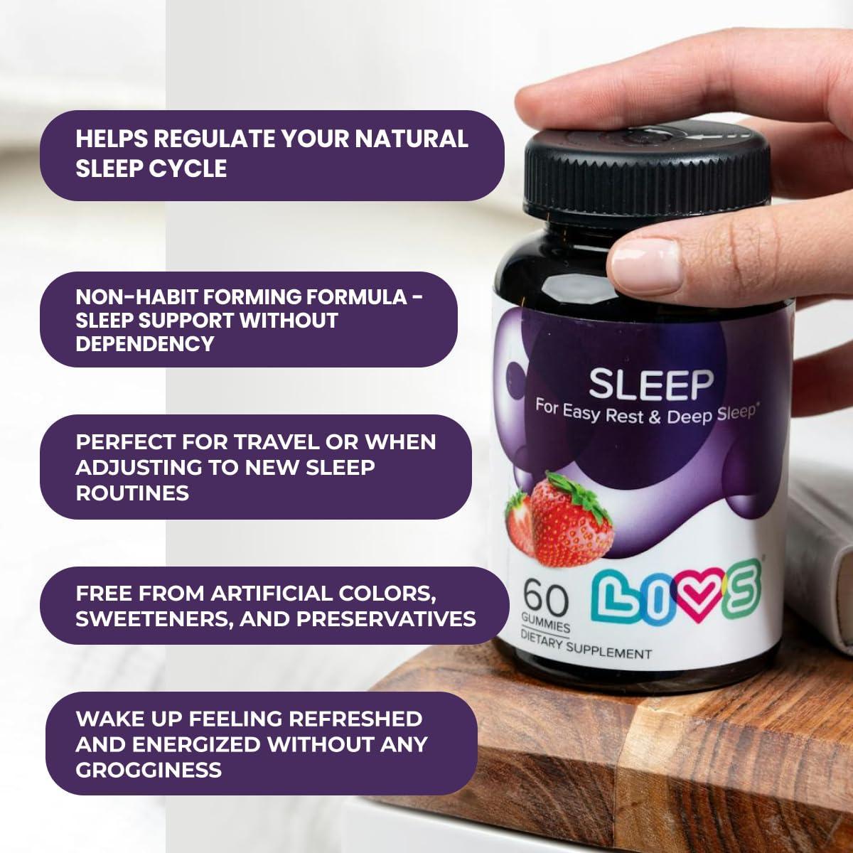 Sleep Gummies w Melatonin and Magnesium Sleep Aid Gummy for Adults Organic