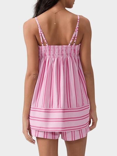 Smocked Square Neck Cami and Shorts Set - Clothes For Her Online Store