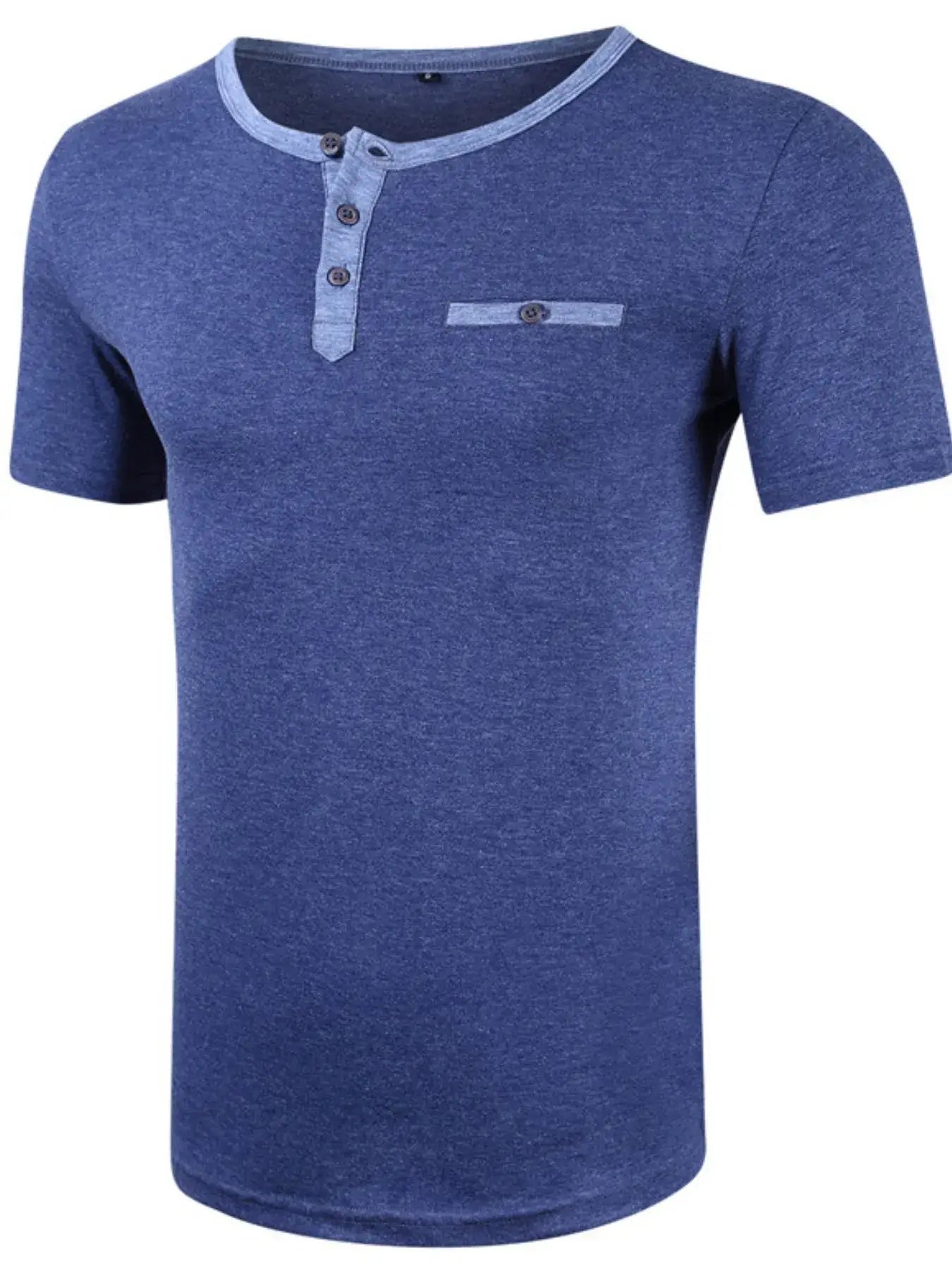 Men's Casual Henley Pocket T-Shirt