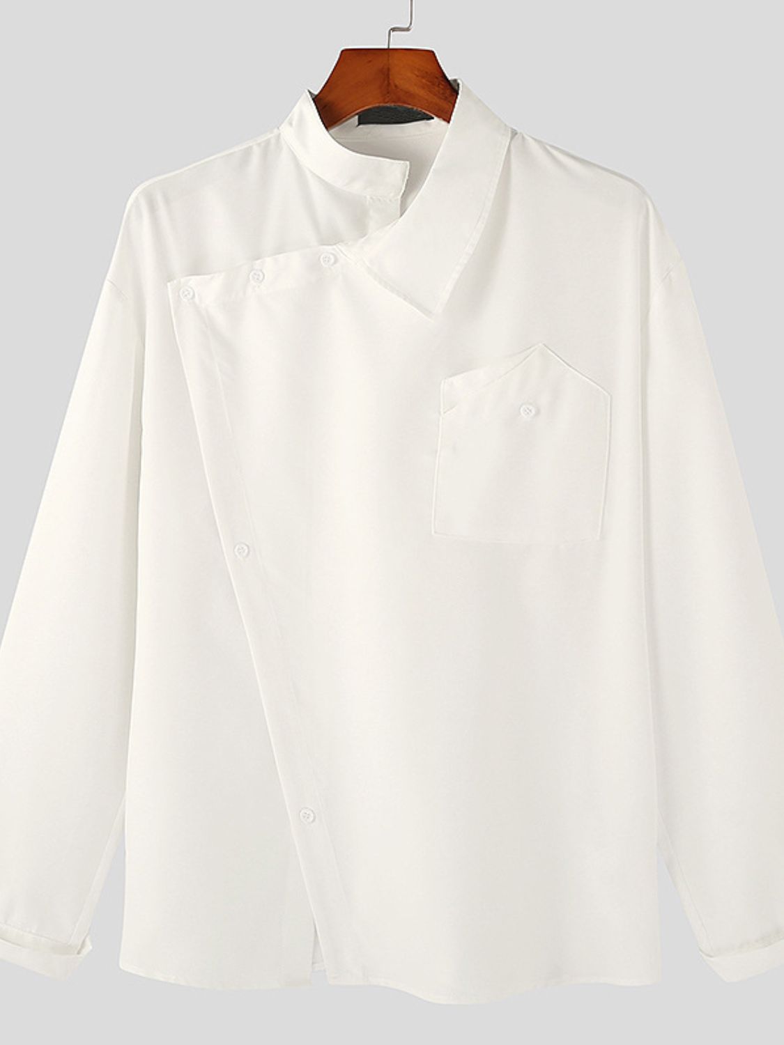 Men's Asymmetrical Long Sleeve Shirt
