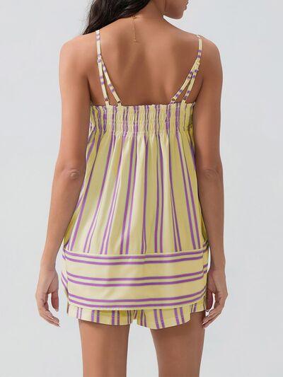 Smocked Square Neck Cami and Shorts Set - Clothes For Her Online Store