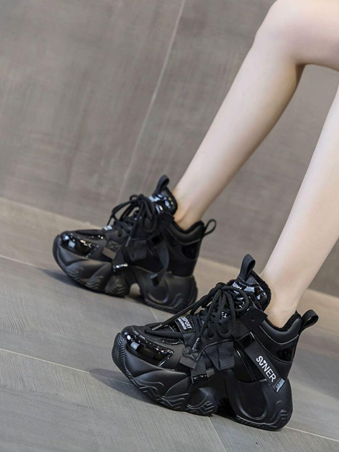 Chunky Platform Lace Up Sneakers