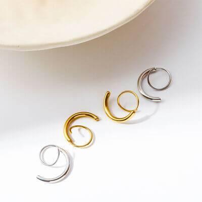 Stainless Steel Spiral Earrings