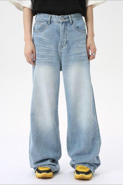 Wide Leg Jeans with Pockets - Clothes For Her Online Store
