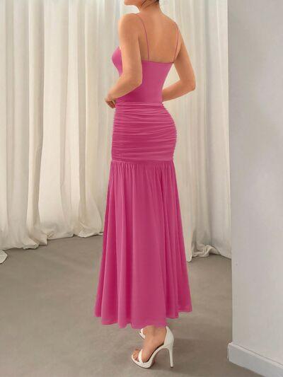 Ruched Maxi Cami Dress - Clothes For Her Online Store