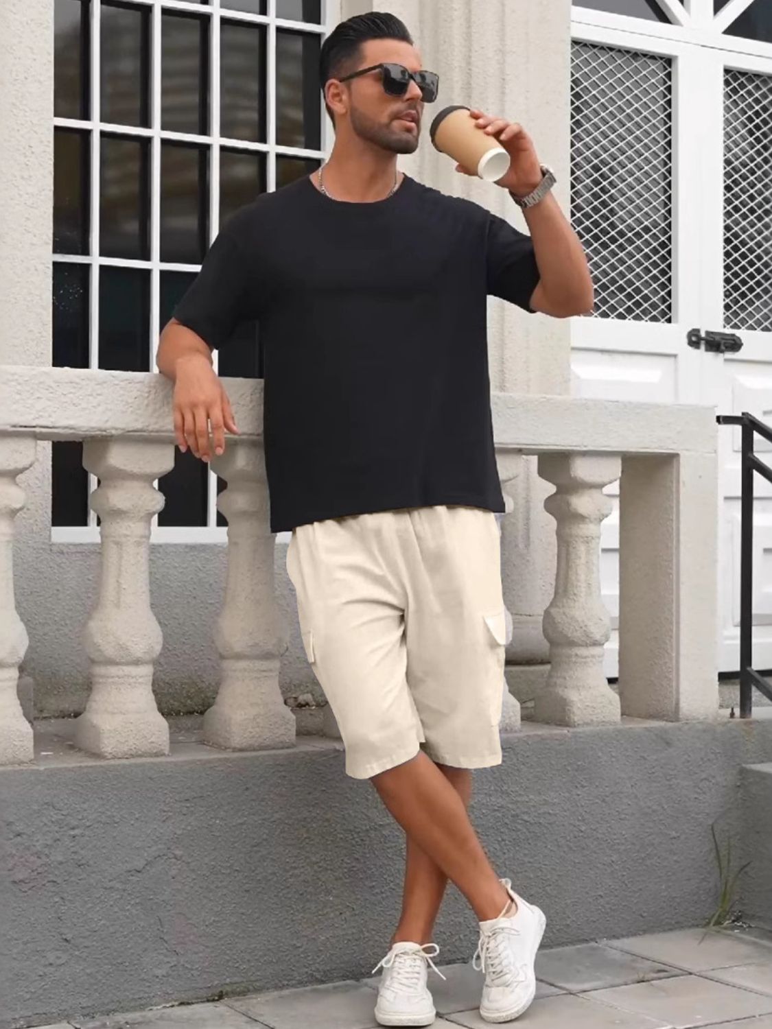 Men's Full Size Drawstring Shorts with Cargo Pockets Plus Size - Clothes For Her Online Store