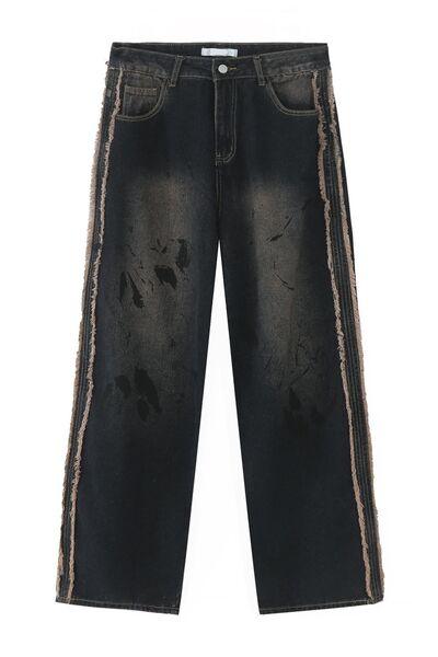 Raw Edge Mid Rise Men's Jeans